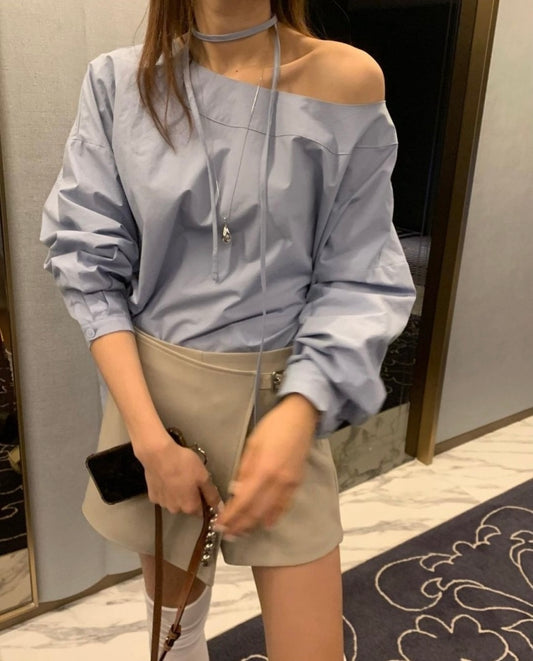 露肩設計感恤衫