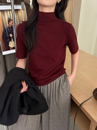 顯瘦半高領top