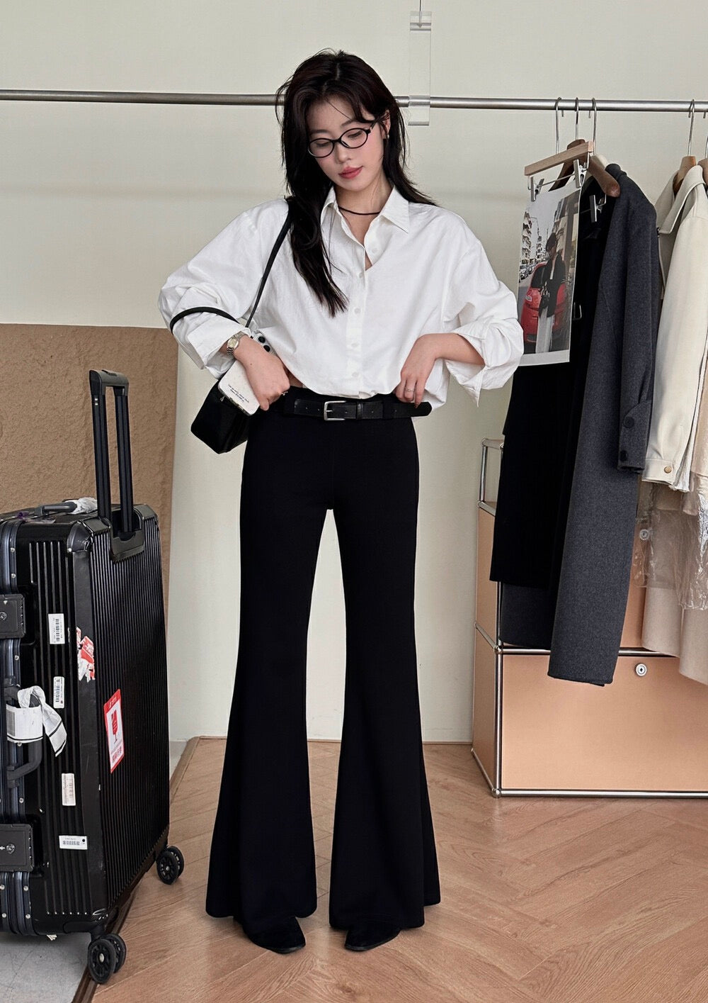 Flared Slim Fit Casual Pants