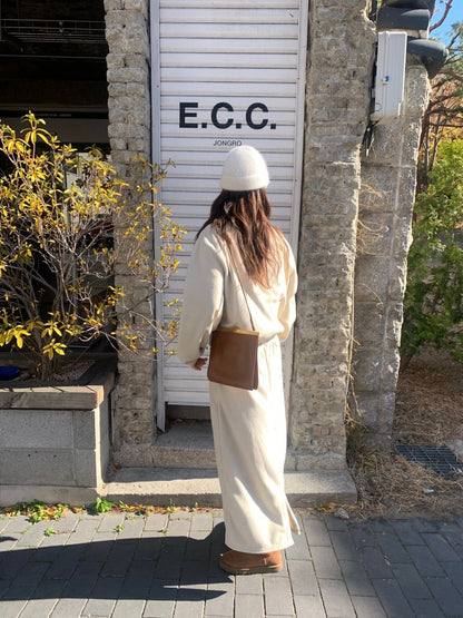 Double-sided Fleece Relaxed Top + Slimming Skirt Set