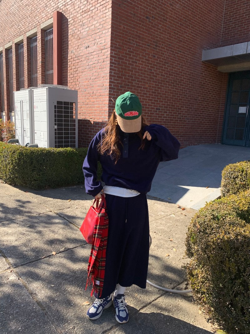 Double-sided Fleece Relaxed Top + Slimming Skirt Set