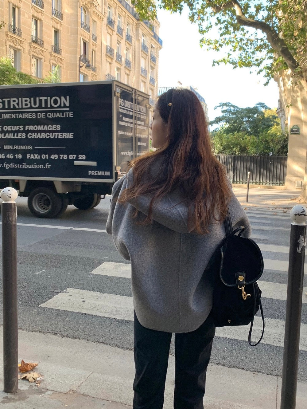 Hooded Wool Short Coat