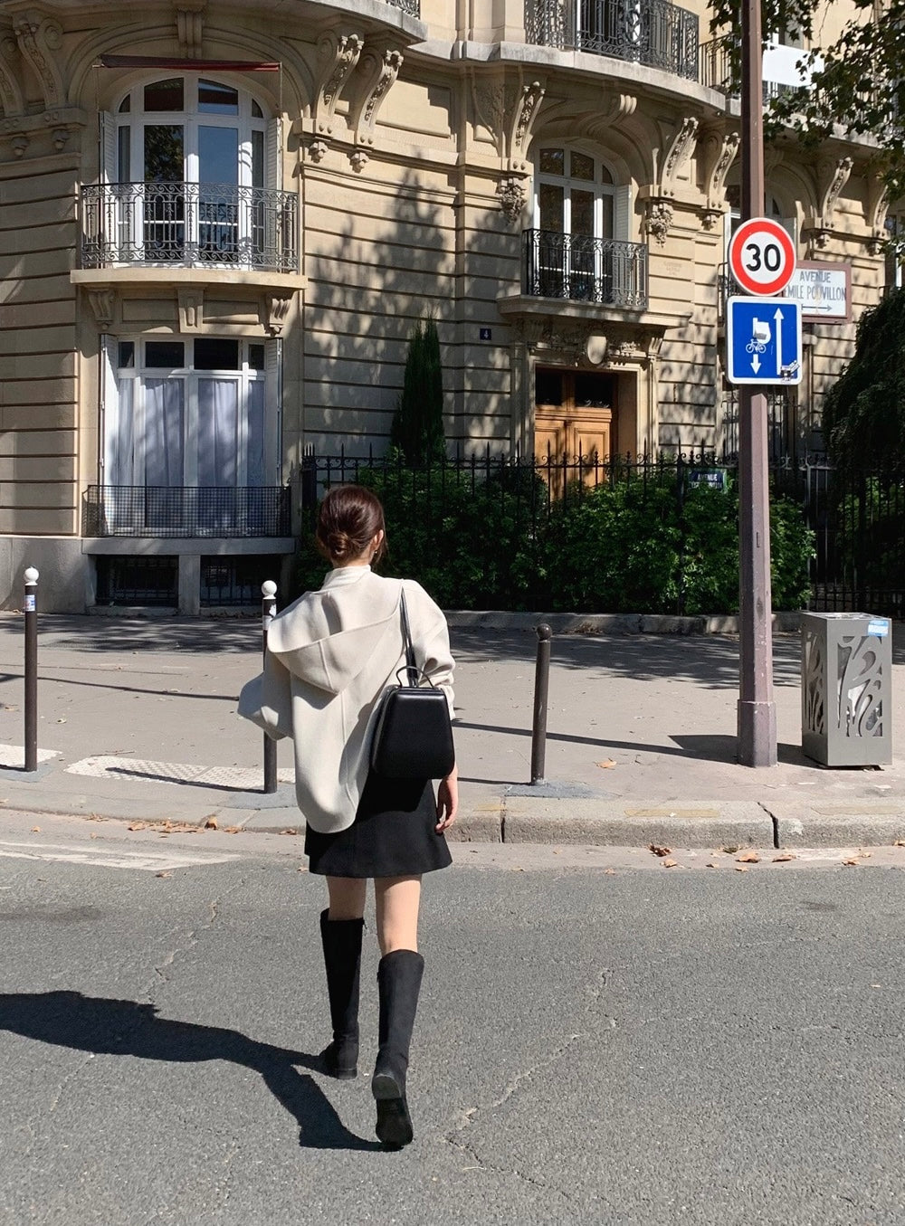 Hooded Wool Short Coat