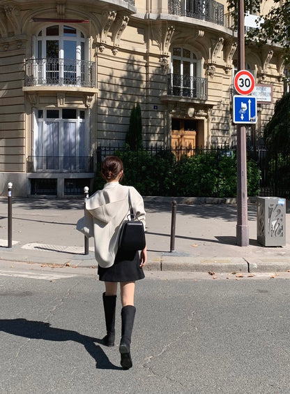 Hooded Wool Short Coat