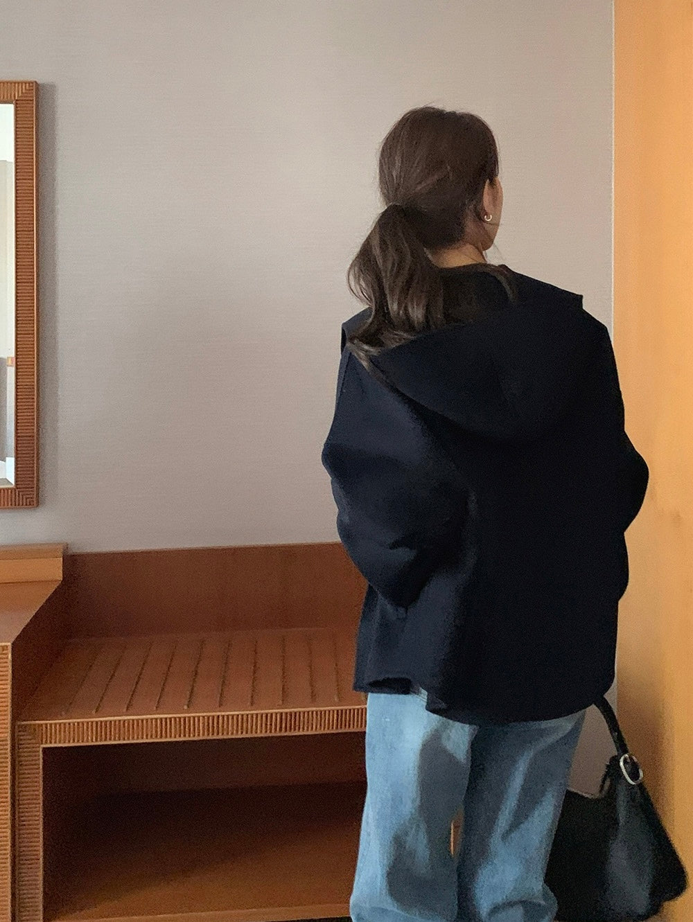 Hooded Wool Short Coat