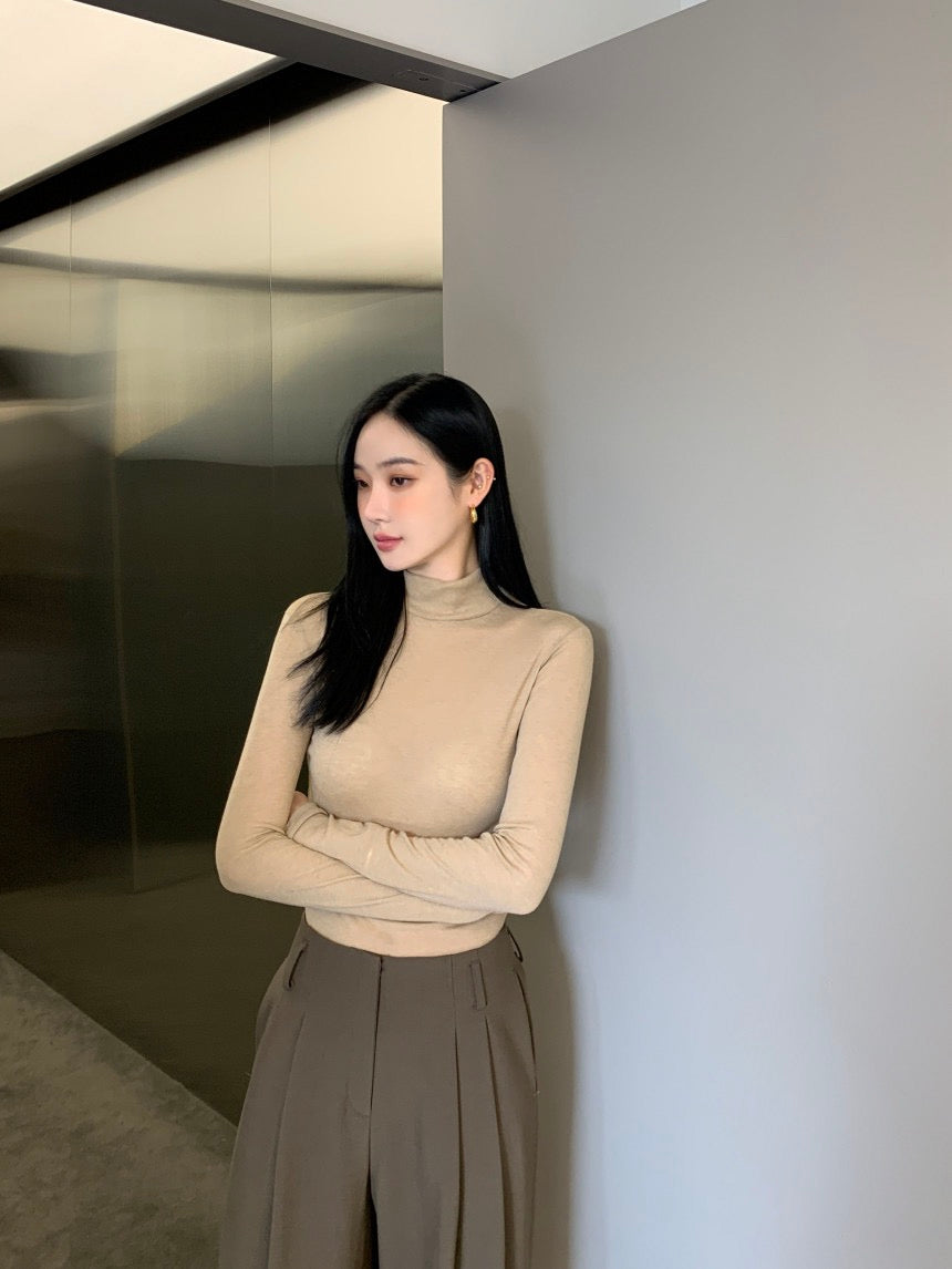 Fitted Long Sleeve Base Layer + Knitted Shawl Vest Set