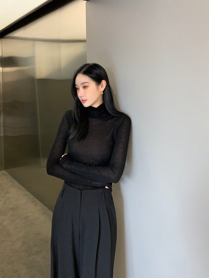 Fitted Long Sleeve Base Layer + Knitted Shawl Vest Set