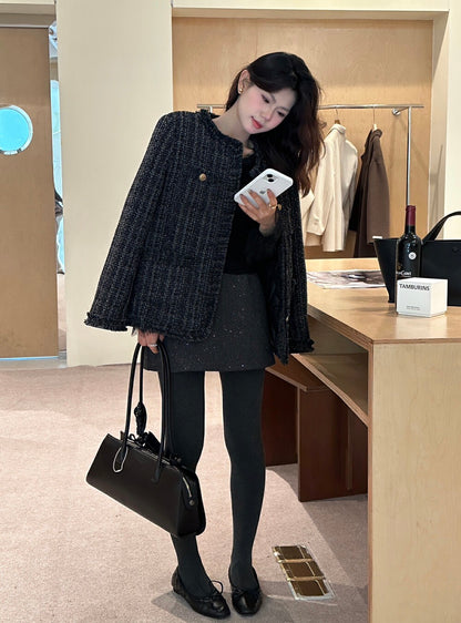 Meticulously Crafted Sequin Slimming A-Line Skirt