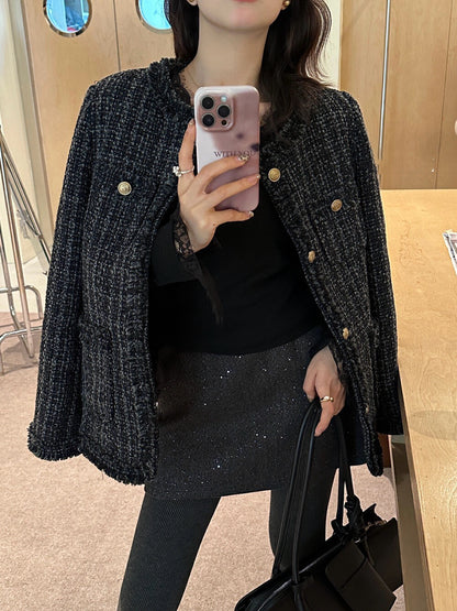 Meticulously Crafted Sequin Slimming A-Line Skirt