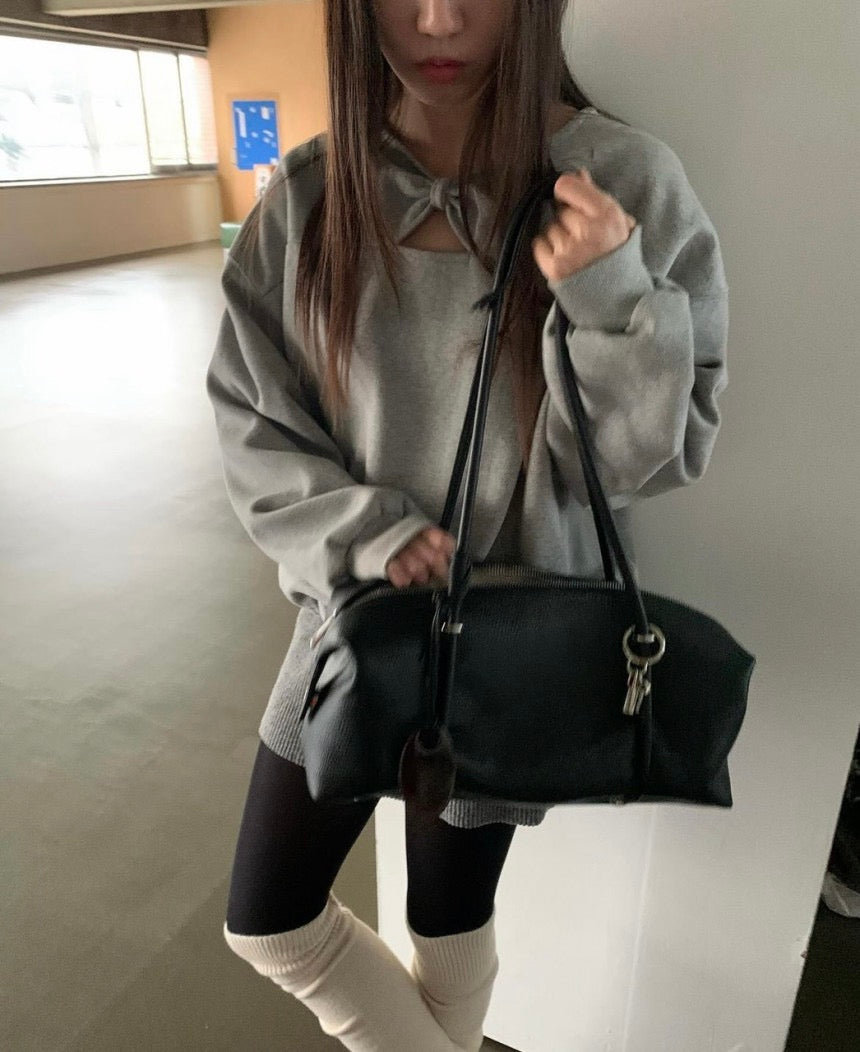 Butterfly Bow Cutout Sweatshirt