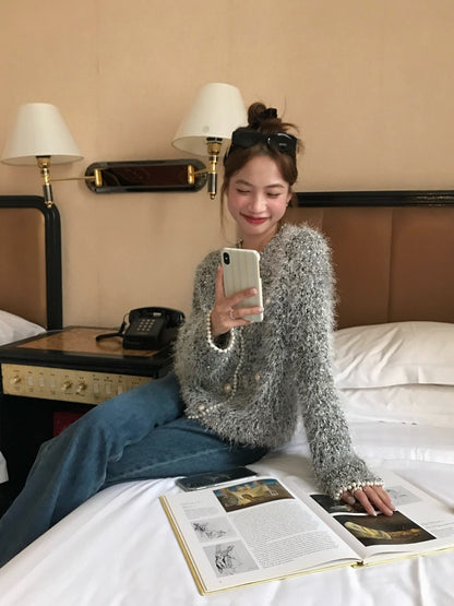 Chanel-style Sweater Cardigan