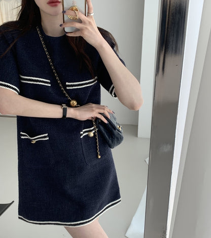 Navy Blue Little Chanel Dress