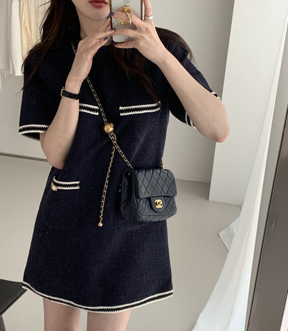 Navy Blue Little Chanel Dress
