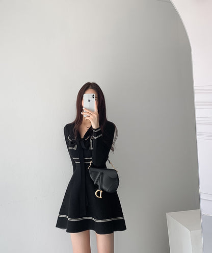 Visible Stitch Knit Dress