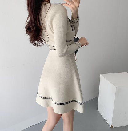 Visible Stitch Knit Dress