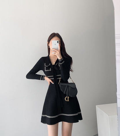 Visible Stitch Knit Dress