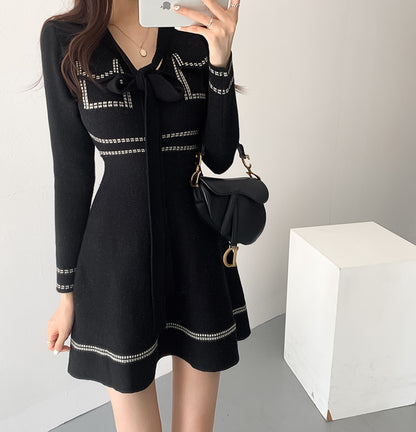 Visible Stitch Knit Dress