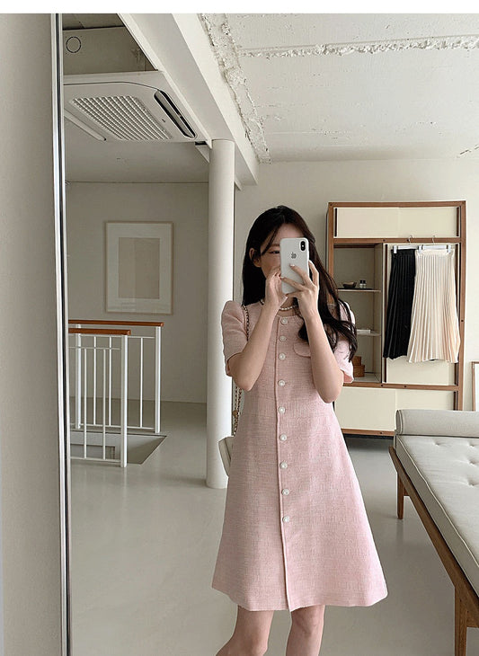 法式粗紡連身裙