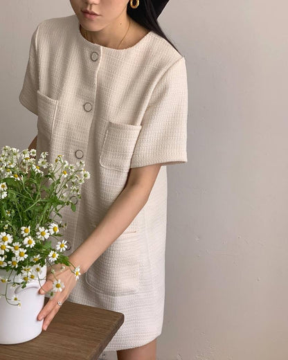 純色小香連身裙