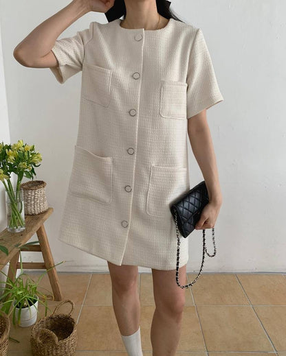 純色小香連身裙