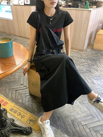 Korean-style round neck top