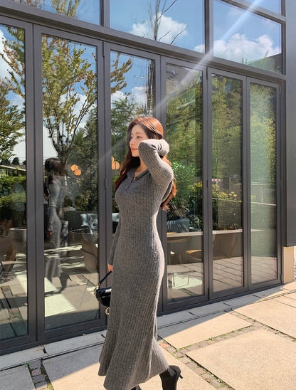 Hooded Slim-Fit Bodycon Dress