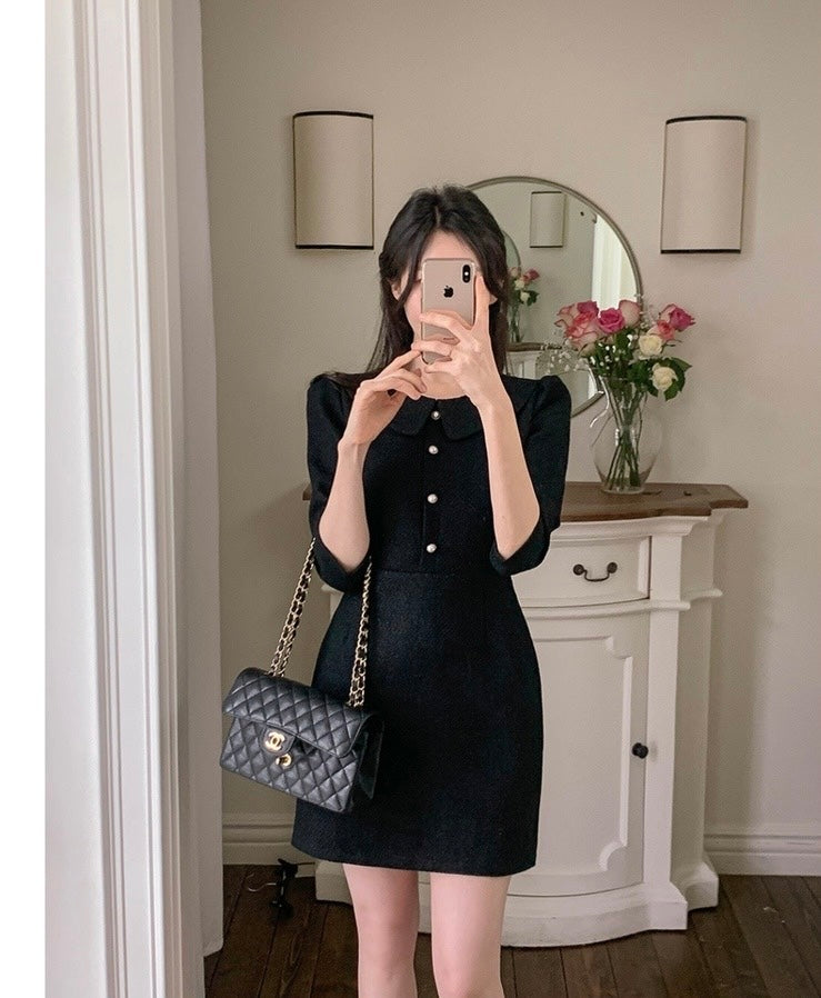 Chanel-inspired fitted A-line dress