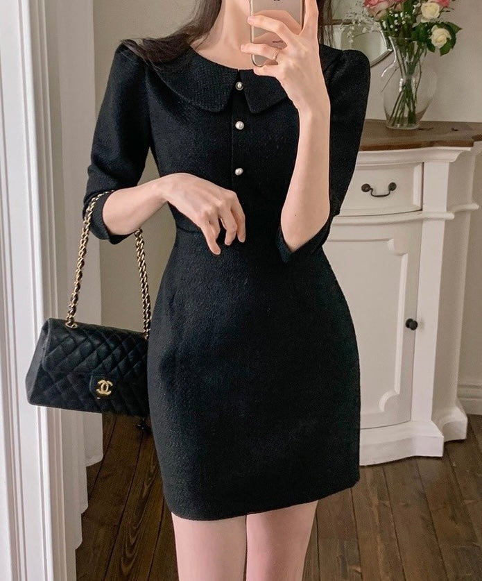 Chanel-inspired fitted A-line dress