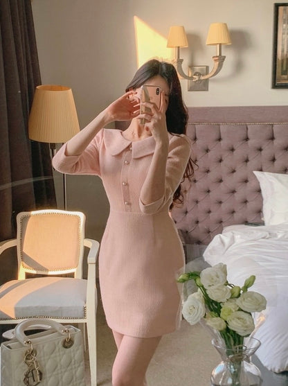 Chanel-inspired fitted A-line dress