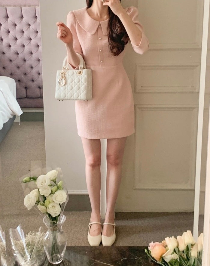 Chanel-inspired fitted A-line dress