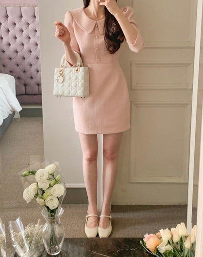 Chanel-inspired fitted A-line dress