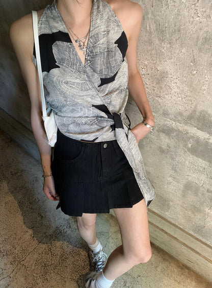 V-neck Side Knot Tank Top