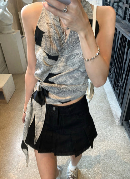 V-neck Side Knot Tank Top