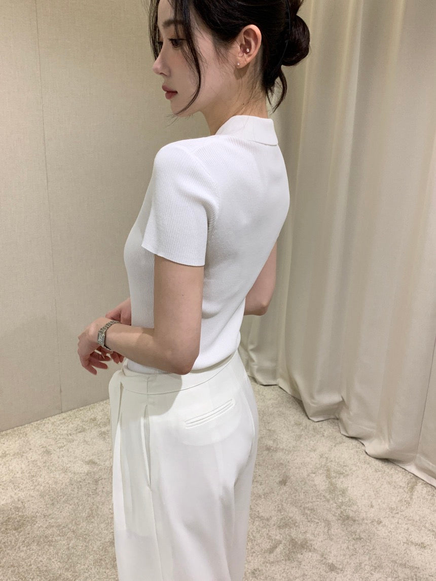 翻領百搭針織Top