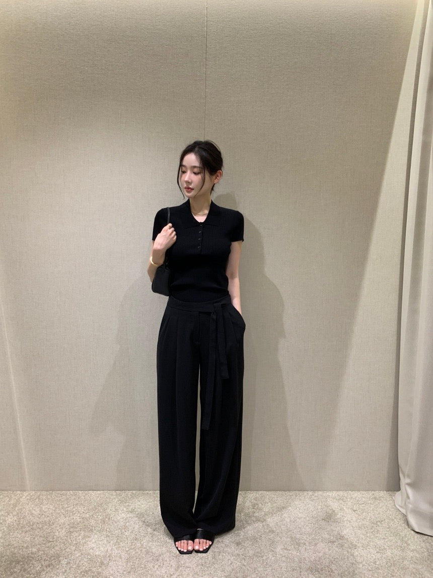 翻領百搭針織Top