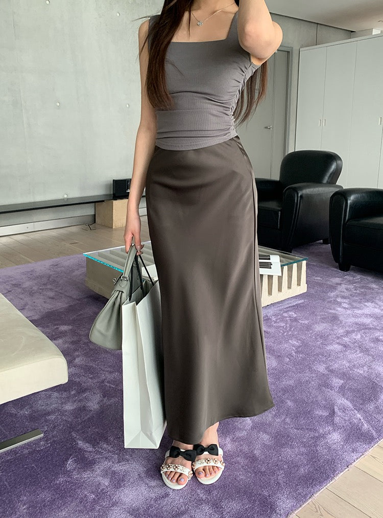 Square Neck Sleeveless Fitted Tank Top