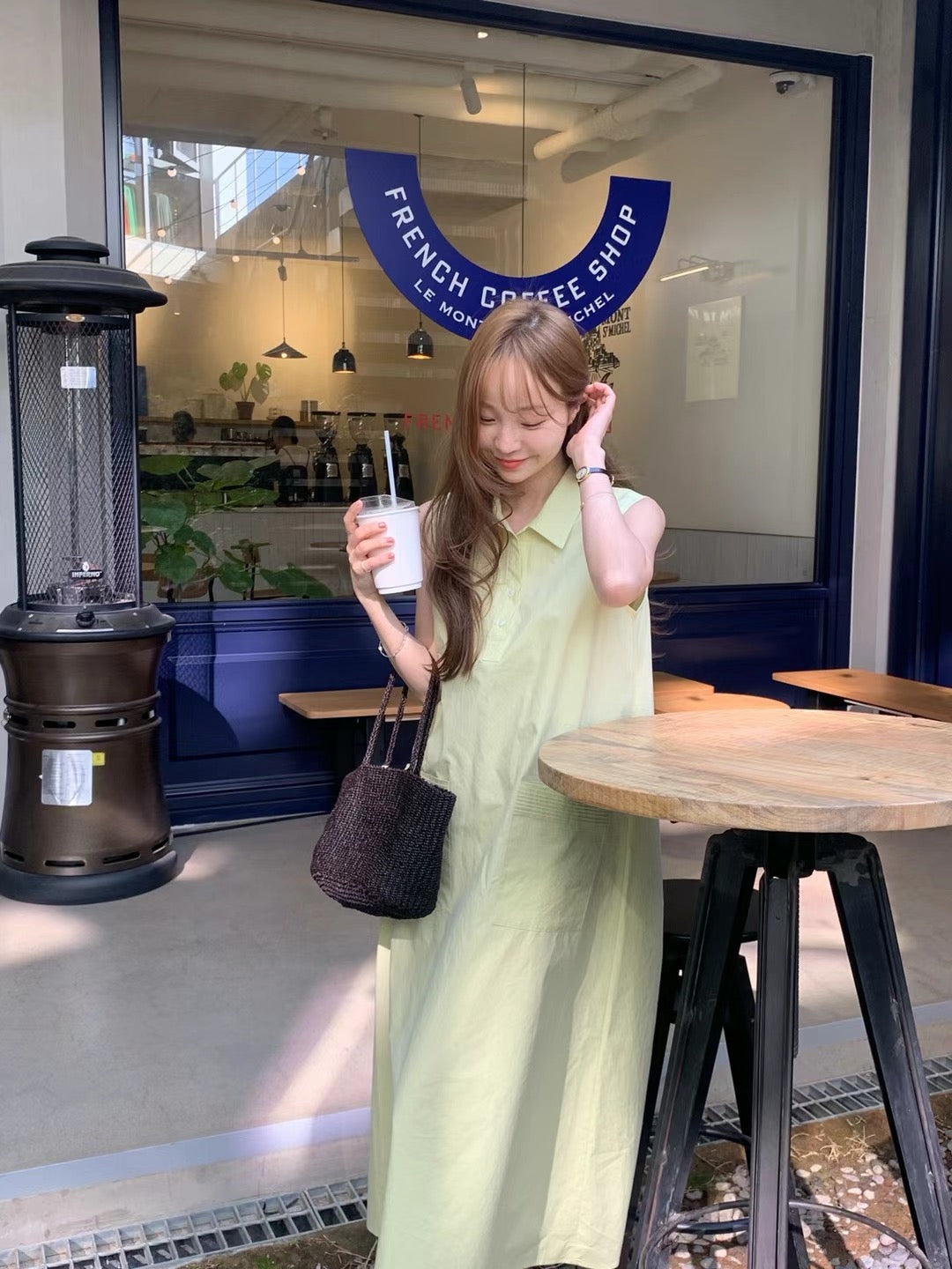 Sleeveless Dress with Large Pockets