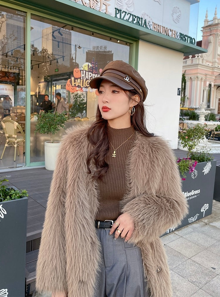 半高領設計感針織top