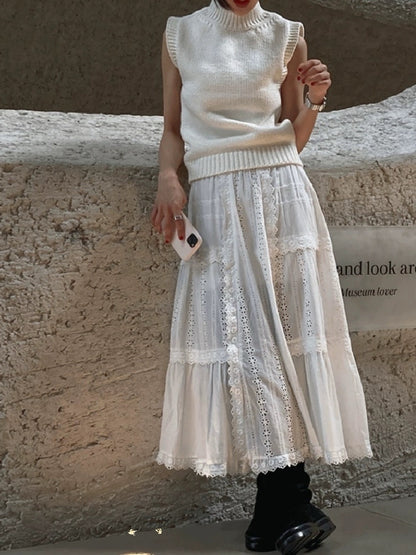 ハイウエストスリムフリルスカート