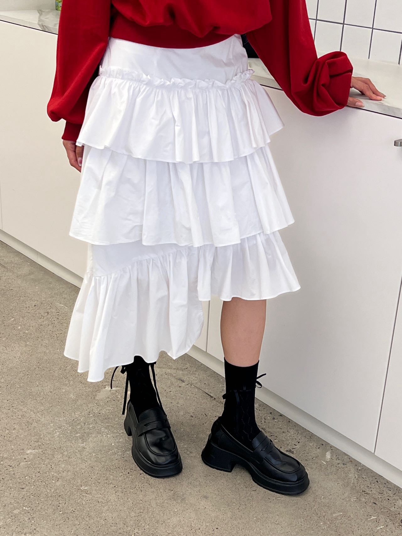 層層不規則蛋糕裙