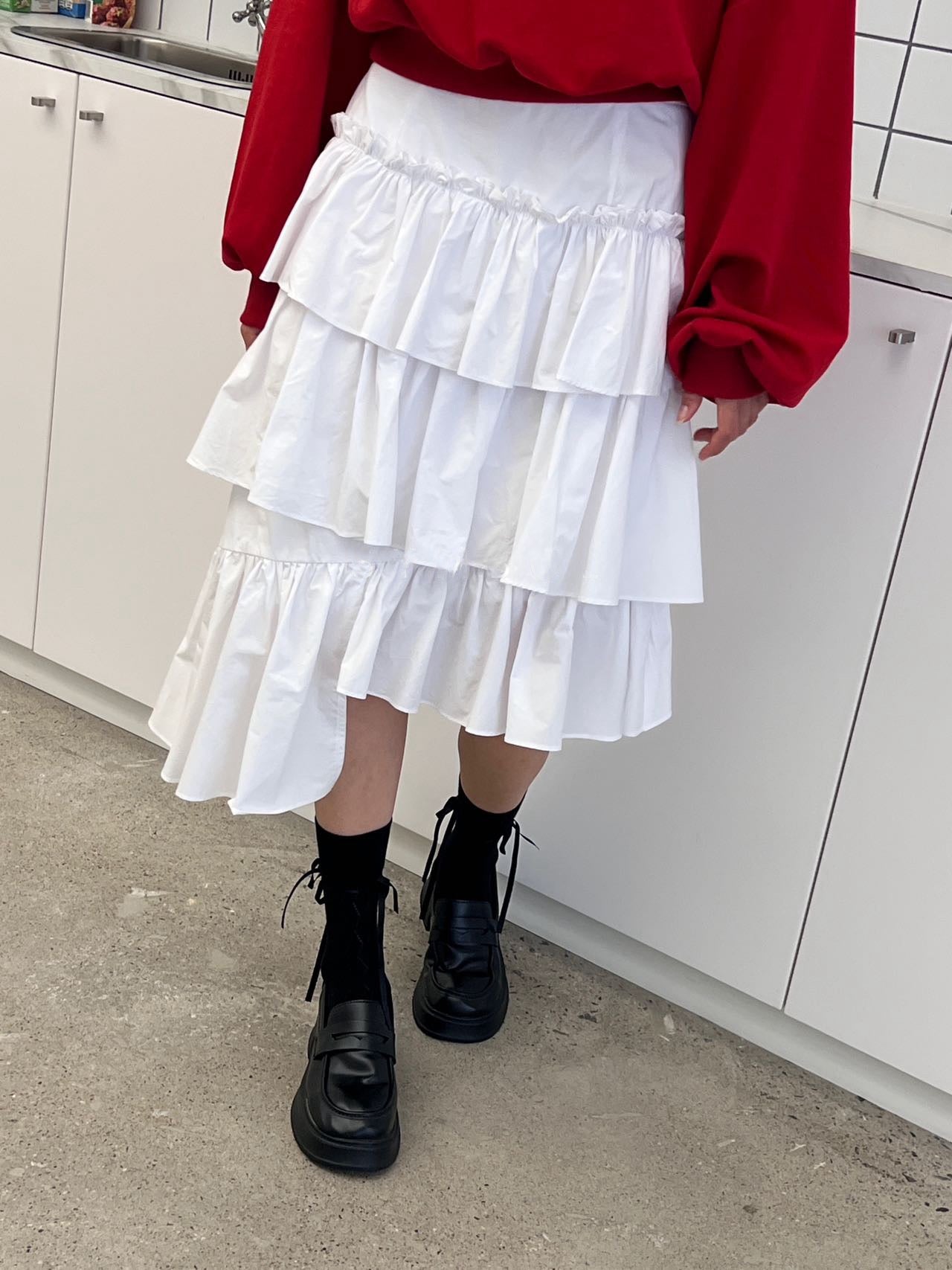 層層不規則蛋糕裙