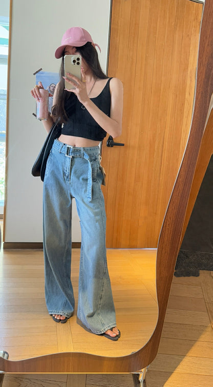 鎌刀ベルトワイドパンツ