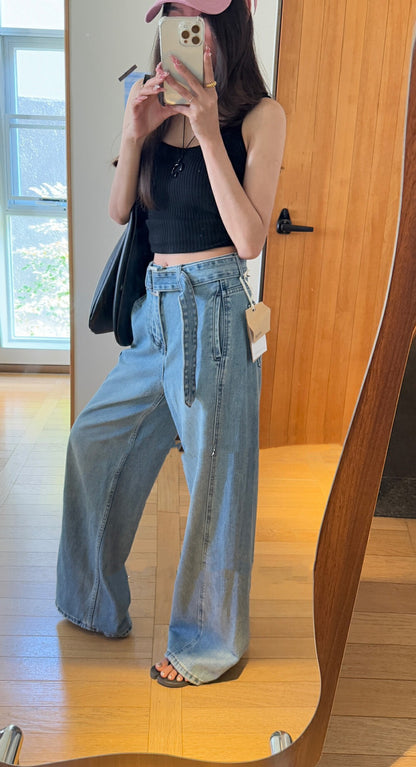 鎌刀ベルトワイドパンツ