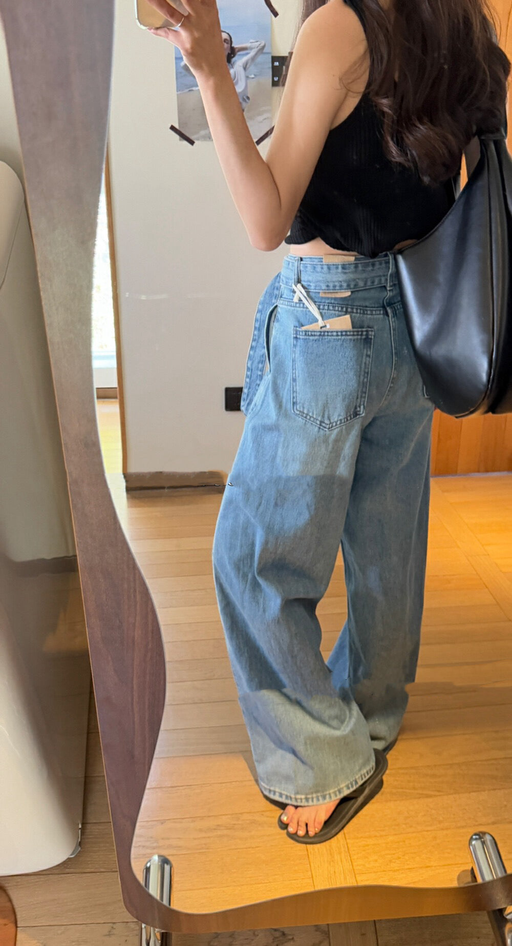 鎌刀ベルトワイドパンツ