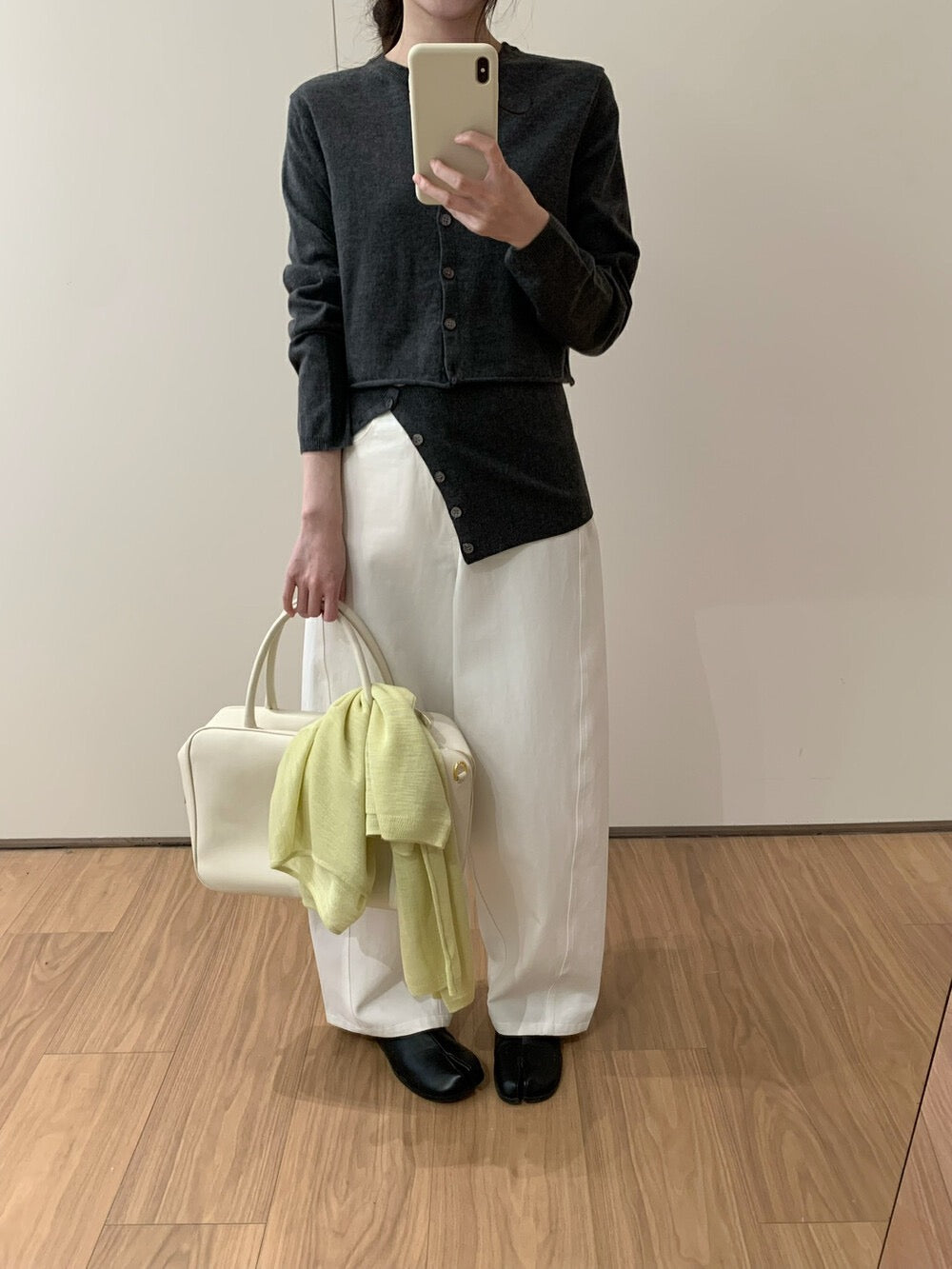 ニットカーディガン+チューブトップショートタンクトップセット