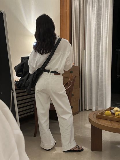 法式蕾絲拼接恤衫