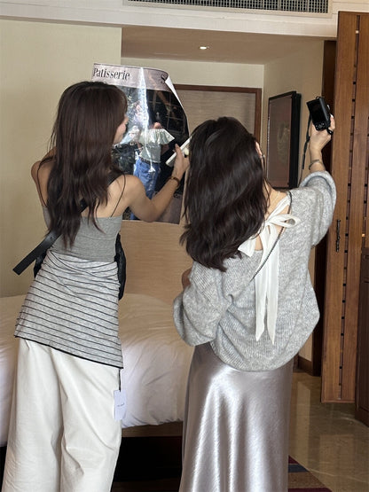 Minimalist Back-Tie Sweater