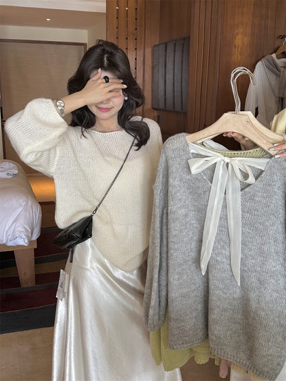 Minimalist Back-Tie Sweater