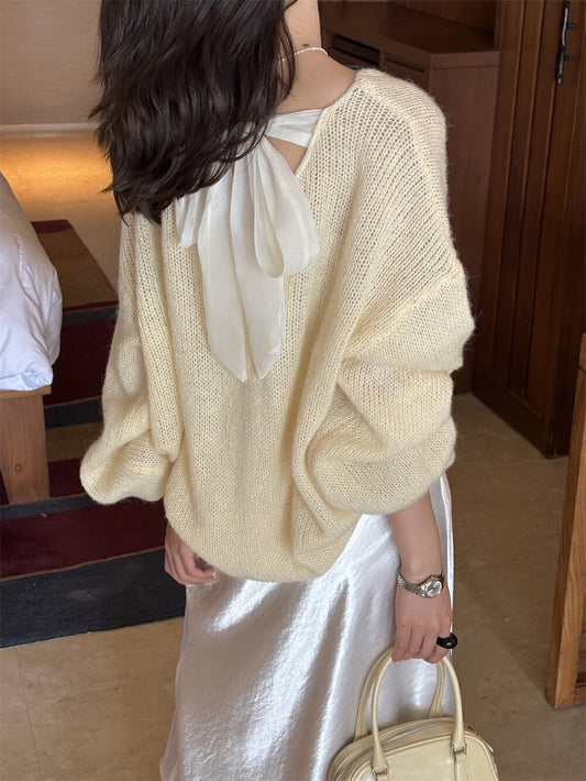Minimalist Back-Tie Sweater