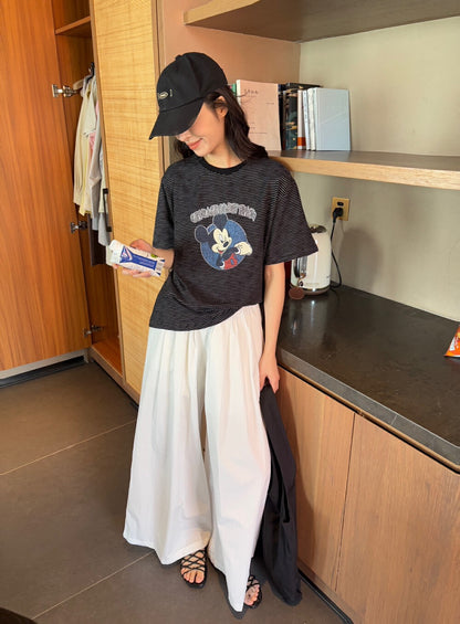 鬆弛大版闊腿休閒褲